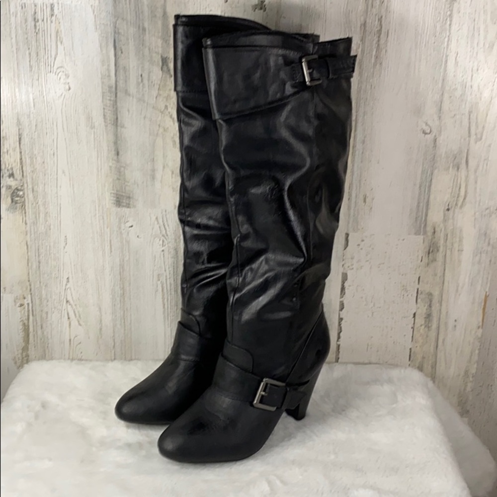 Rampage Tall Black Boots Size 7.5 Medium